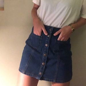 Bullhead denim circle skirt